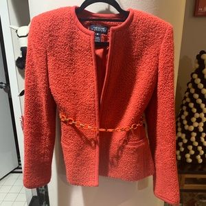 Jones New York open blazer coat Sz 6 coral